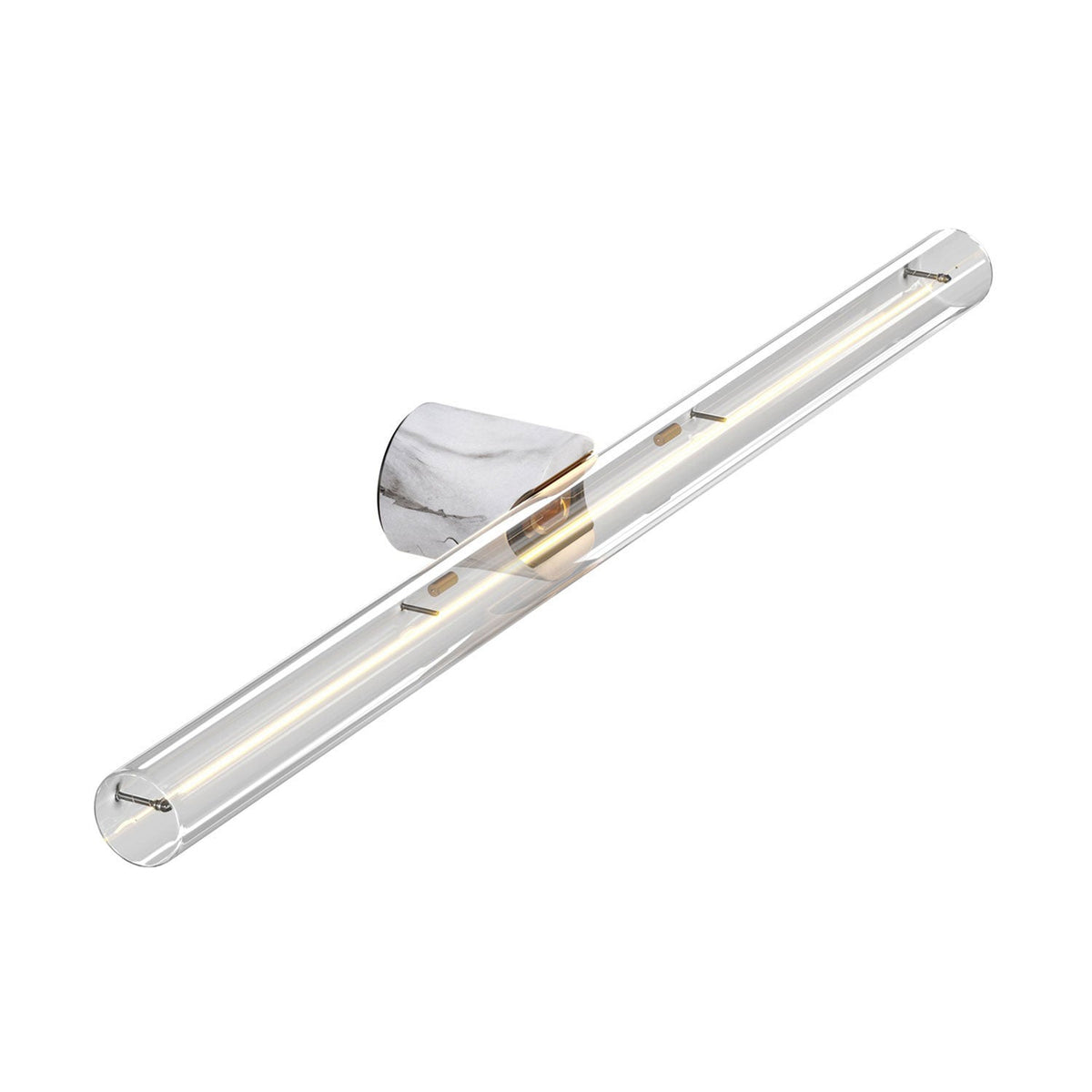 Esse14 Wand- oder Deckenleuchte für LED-Lampe S14d – Wasserdicht IP44 – White marble Effekt – Ansicht 5