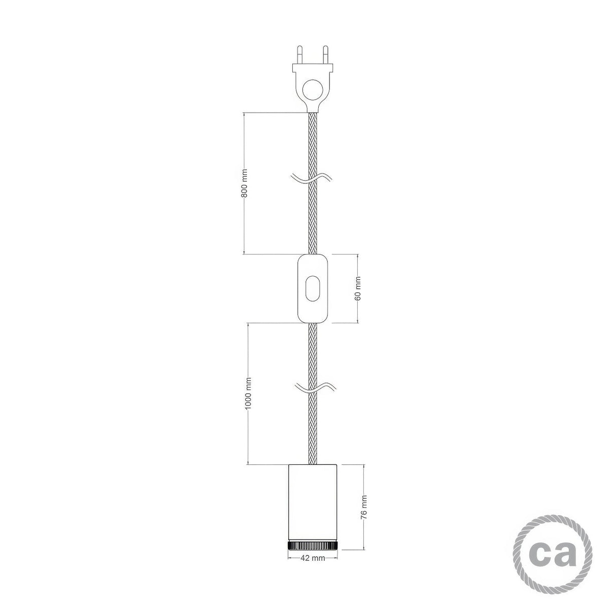 Spotlampe Mini Spotlight GU1d0 mit SnakeBis-Verkabelung – Mattweiß – Ansicht 5