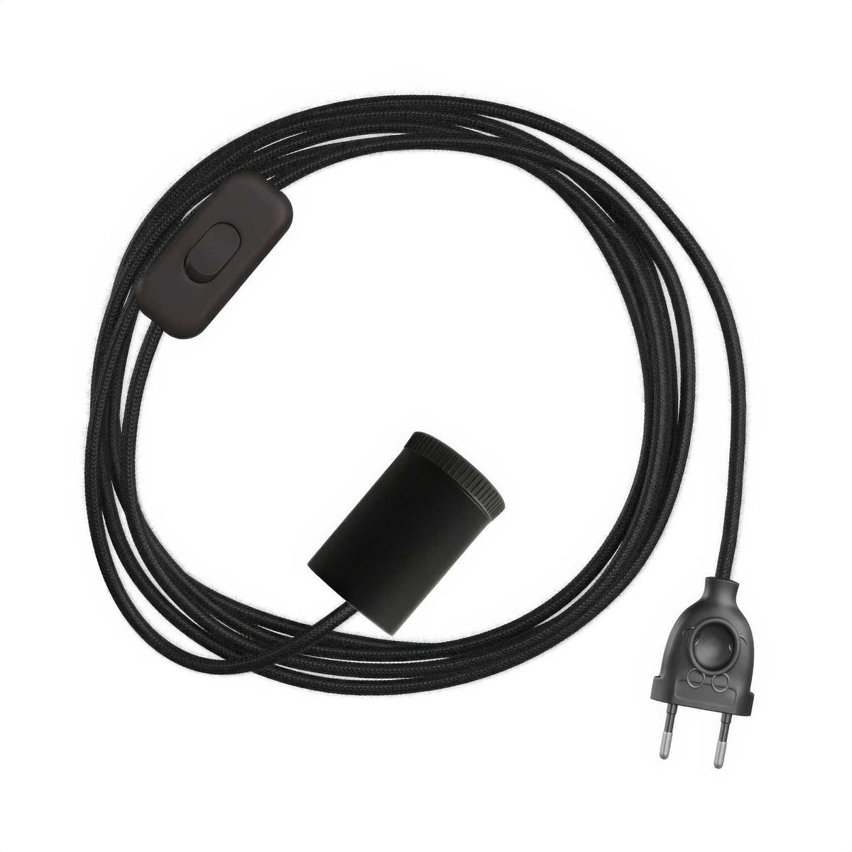 GU1d0 Mini-Spot Wandleuchte mit SnakeBis Verkabelung – Schwarz