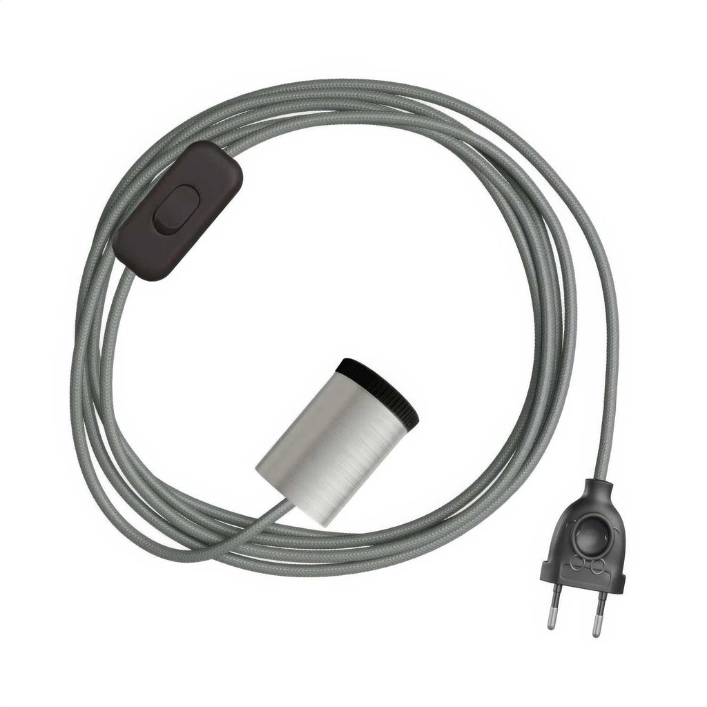 Mini Spotlight GU1d0 mit SnakeBis-Verkabelung – Satiniertes Titan