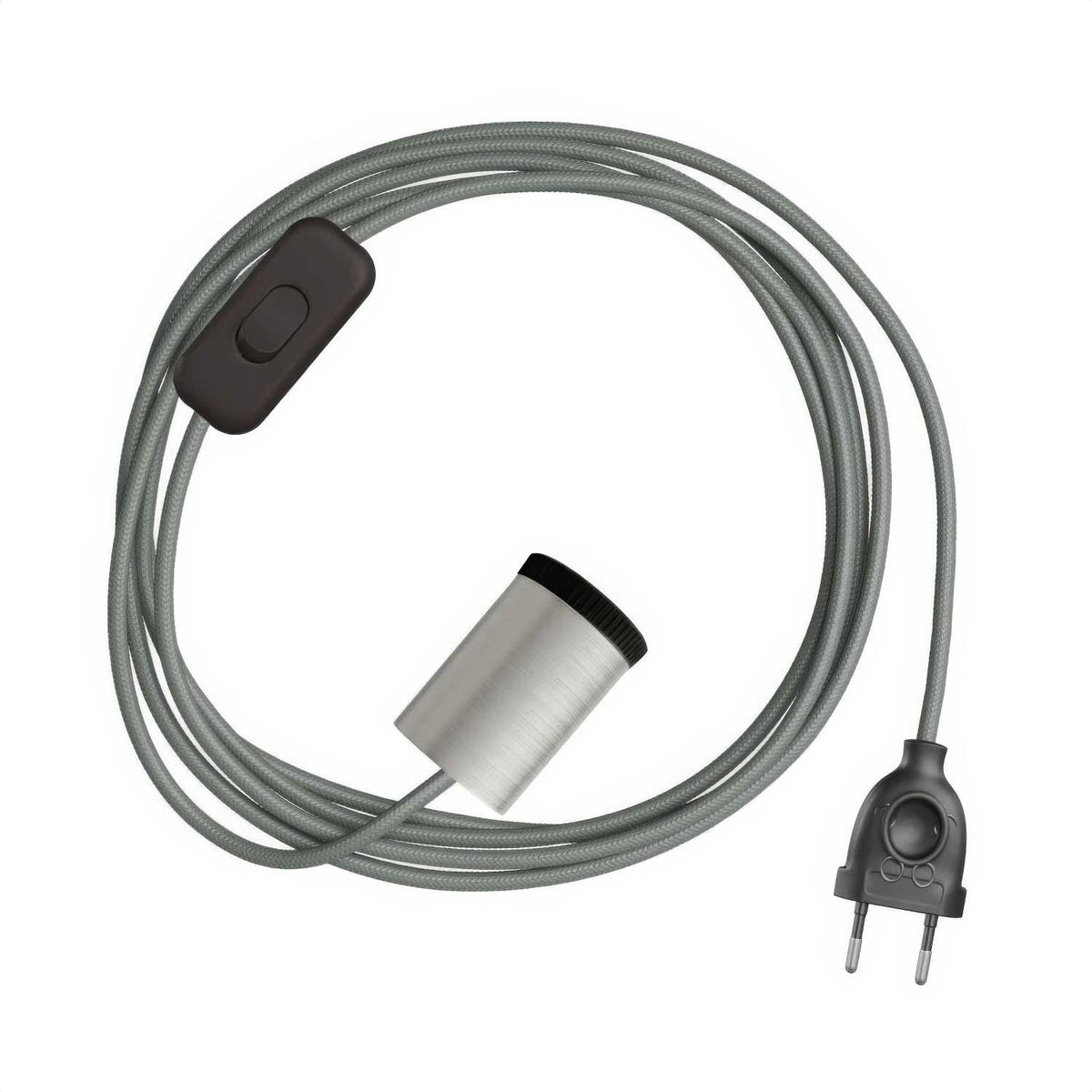 Mini Spotlight GU1d0 mit SnakeBis-Verkabelung – Satiniertes Titan