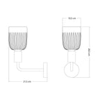 Fermaluce Elle Lampe aus Metall mit Crystal-Glühbirne – Mattweiß – Ansicht 3