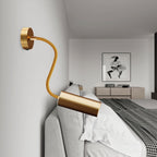 Fermaluce Flex 30 Lampe mit Mini-Deckenrosette mit Schalter und Spot mit Tub-E14-Lampenschirm – Satin Bronze – Ansicht 2