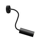 Fermaluce Flex 30 Lampe mit Mini-Baldachin und Schalter sowie Spot mit Tub-E14-Schirm – Schwarz