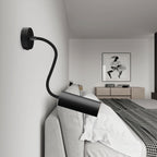Fermaluce Flex 30 Lampe mit Mini-Baldachin und Schalter sowie Spot mit Tub-E14-Schirm – Schwarz – Ansicht 2