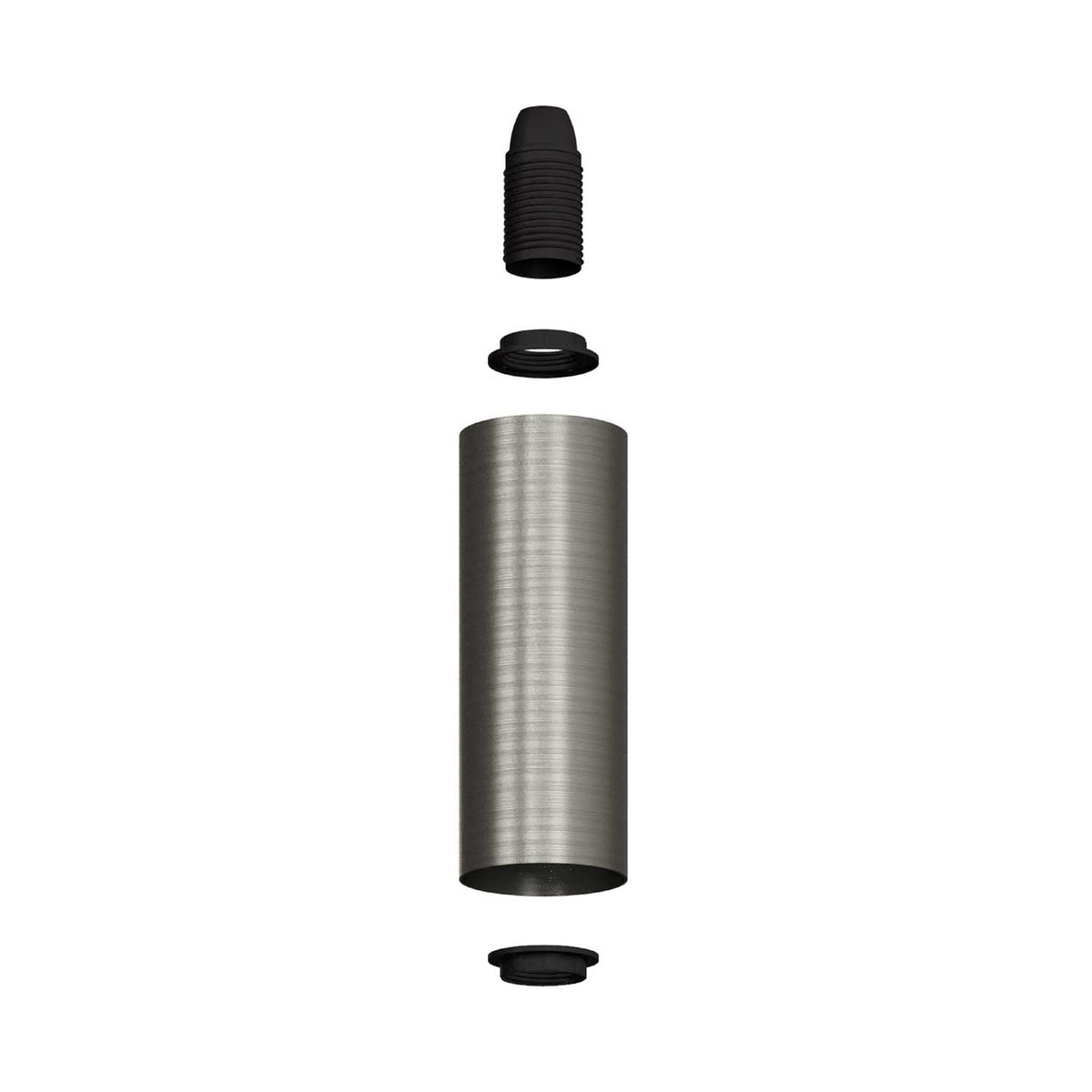 Fermaluce Flex 30 mit Mini-Baldachin mit Schalter und Spot mit Tub-E14-Lampenschirm – Satin-Titan – Ansicht 3