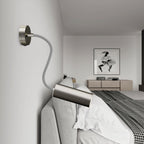 Fermaluce Flex 30 mit Mini-Baldachin mit Schalter und Spot mit Tub-E14-Lampenschirm – Satin-Titan – Ansicht 2