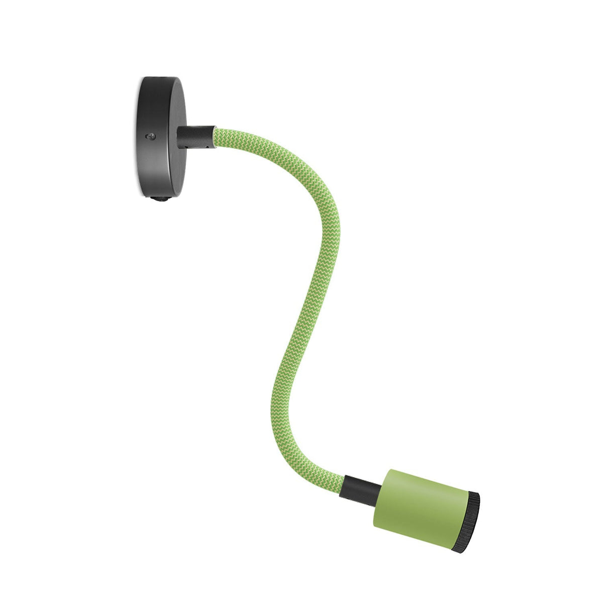 Stehleuchte Fermaluce Flex 30 Pastell mit Mini-Baldachin mit Schalter und Mini-Spot GU1d0 – Wiesengrün