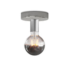 Fermaluce Leuchte aus Metall mit Glühbirne Globe – Chrom