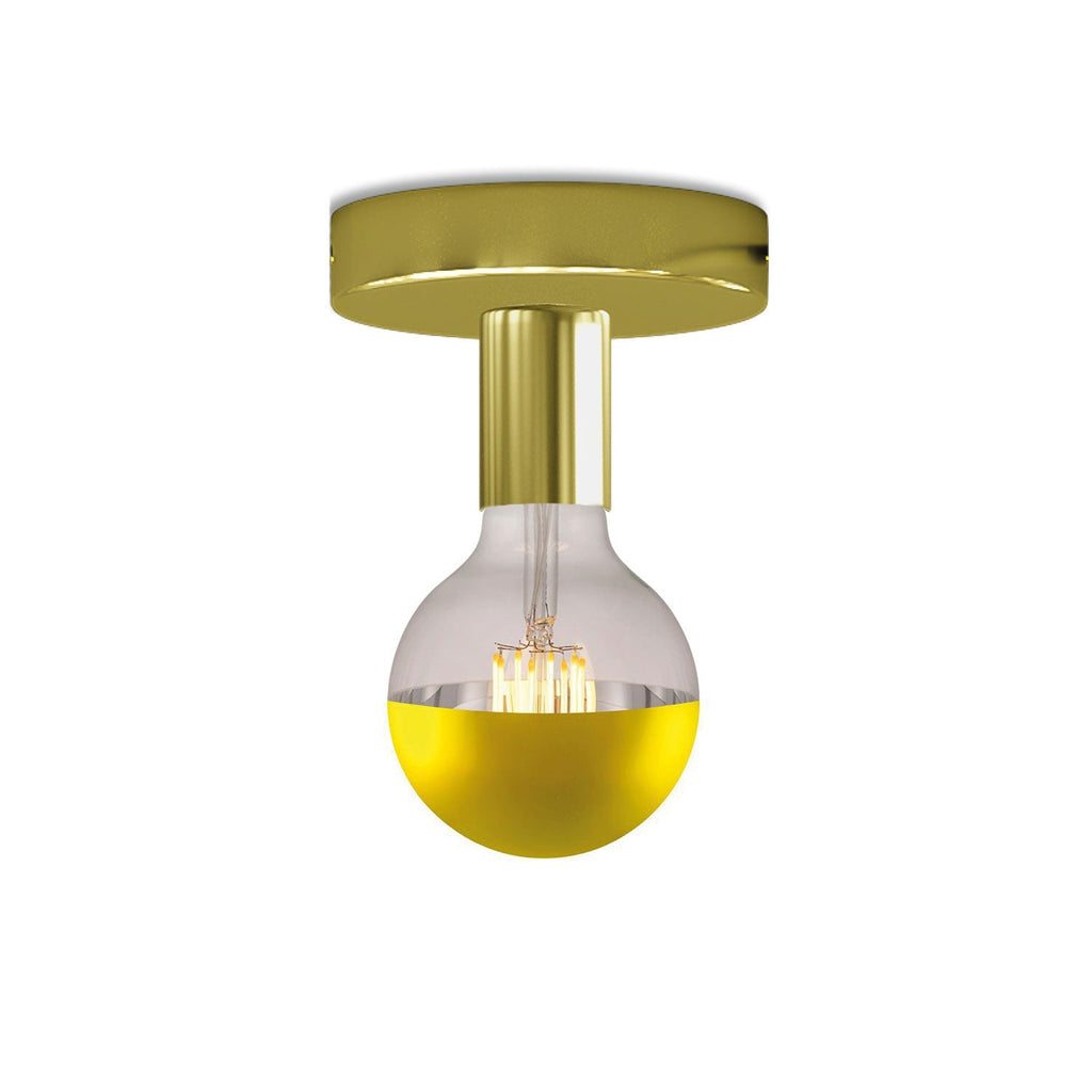 Fermaluce Metalllampe mit Globe-Leuchtmittel – Messing