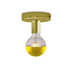 Fermaluce Metalllampe mit Globe-Leuchtmittel – Messing
