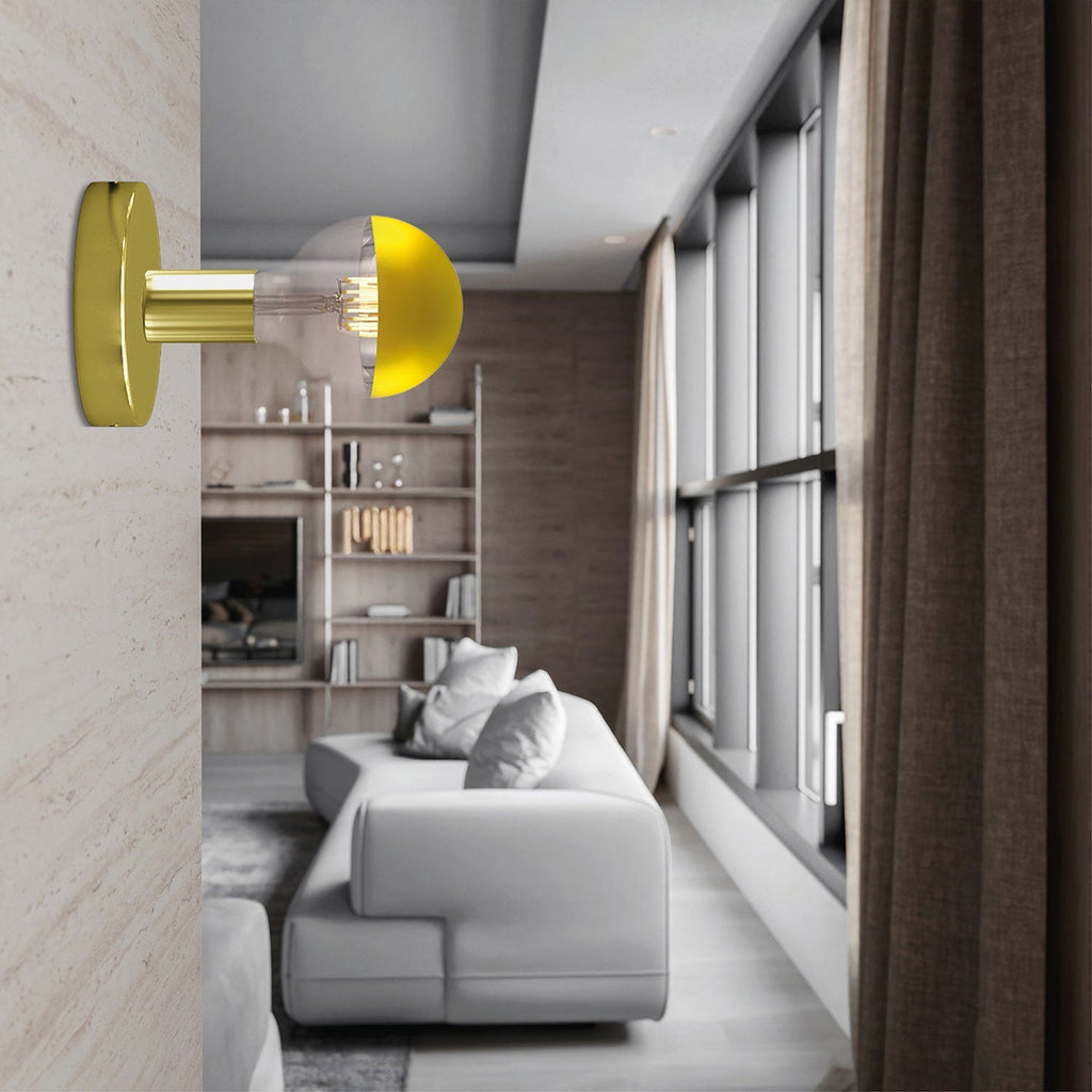 Fermaluce Metalllampe mit Globe-Leuchtmittel – Messing – Ansicht 2