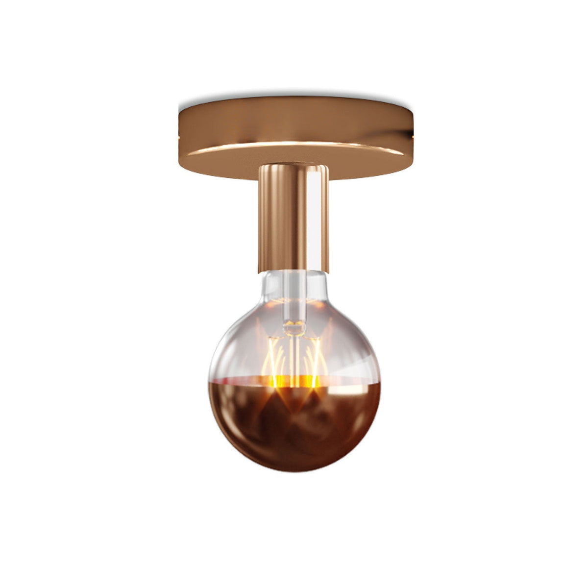 Fermaluce-Leuchte aus Metall mit Glühbirne Globe - Kupfer