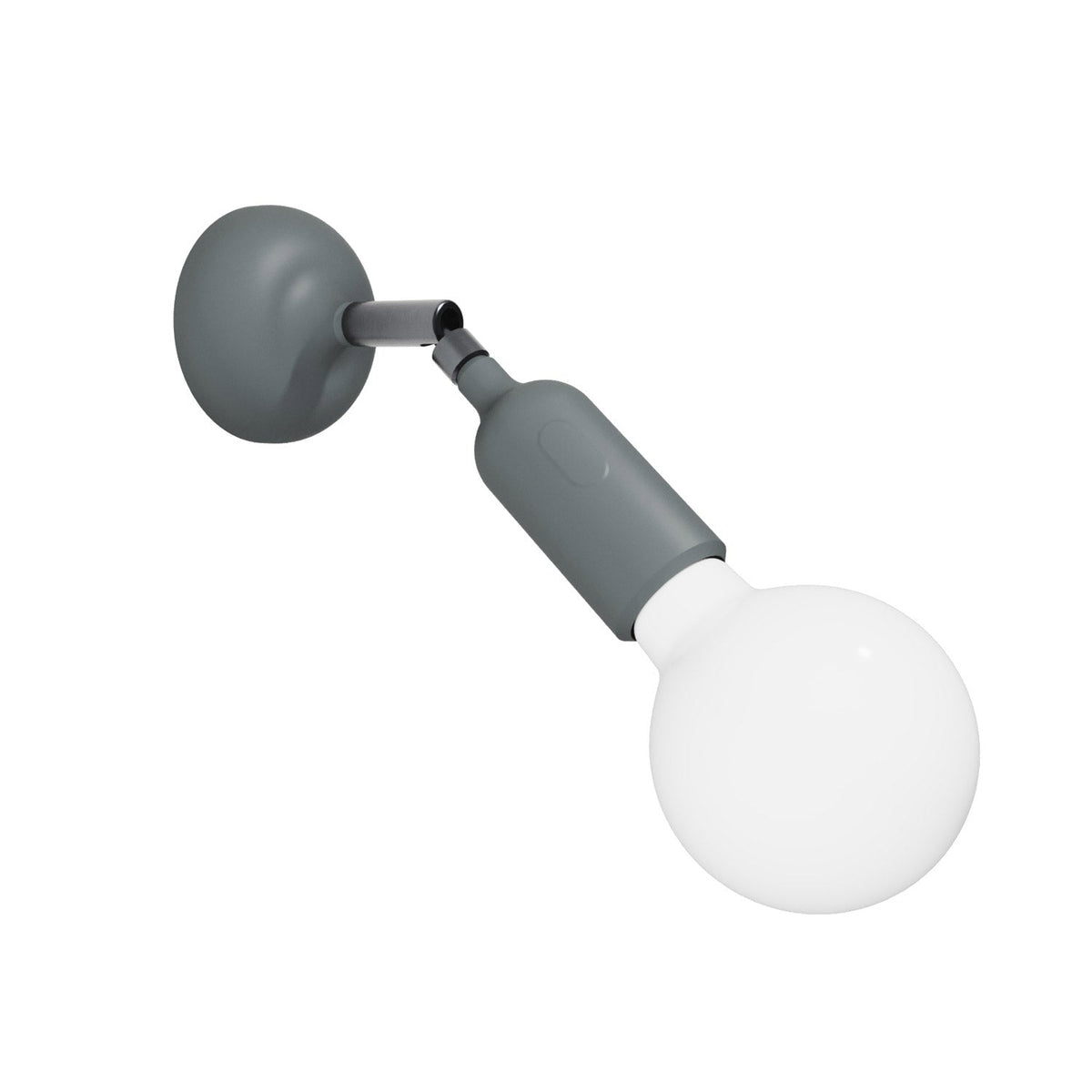 Fermaluce-Lampe aus Silikon mit Gelenk und integriertem Schalter – Grau