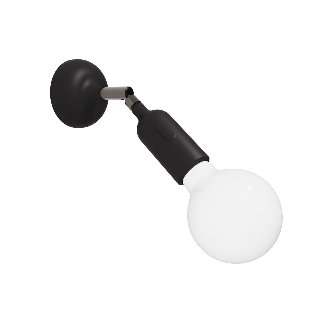 Fermaluce-Lampe aus Silikon mit Gelenk und integriertem Schalter – Schwarz
