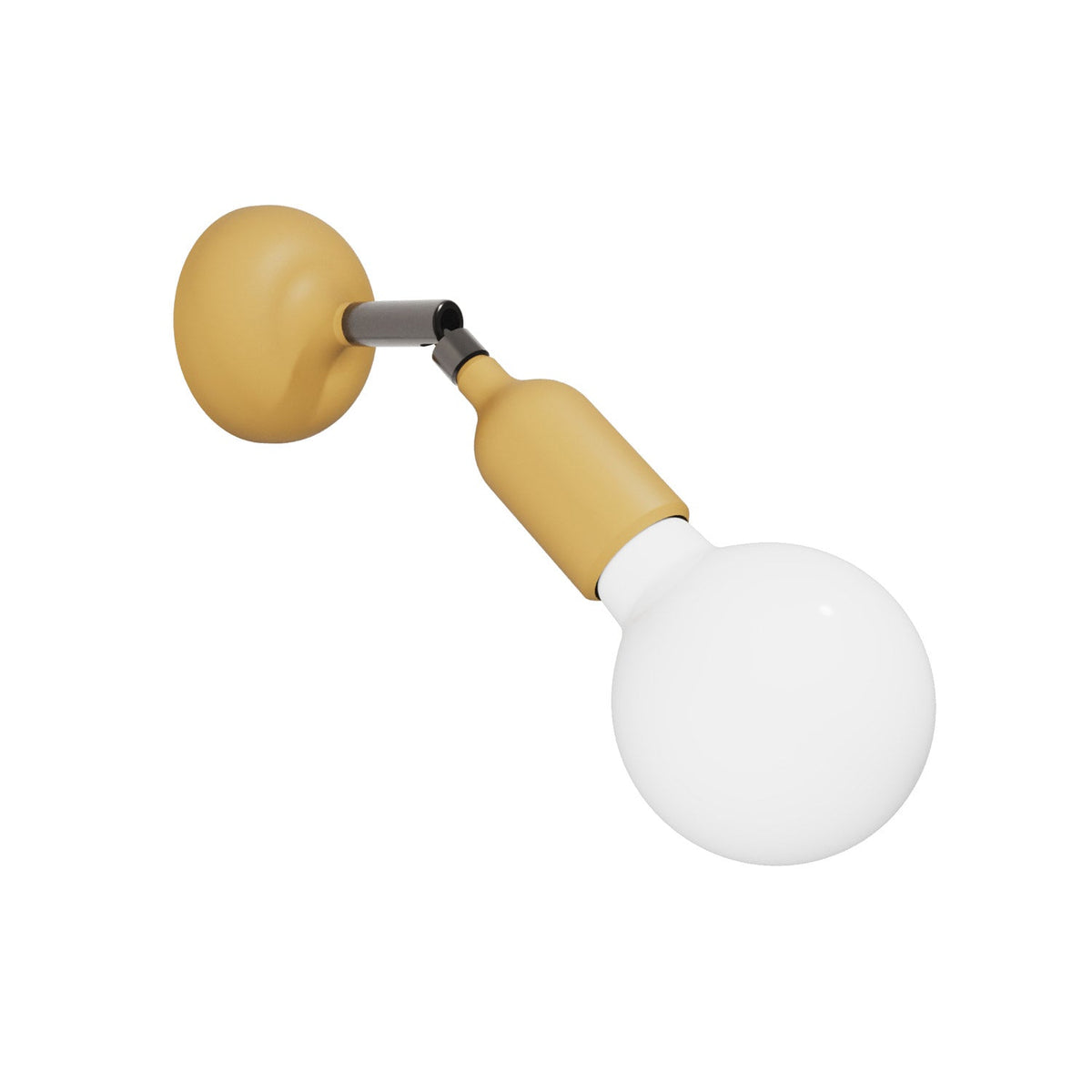 Fermaluce Lampe aus Silikon mit Gelenk – Senfgelb