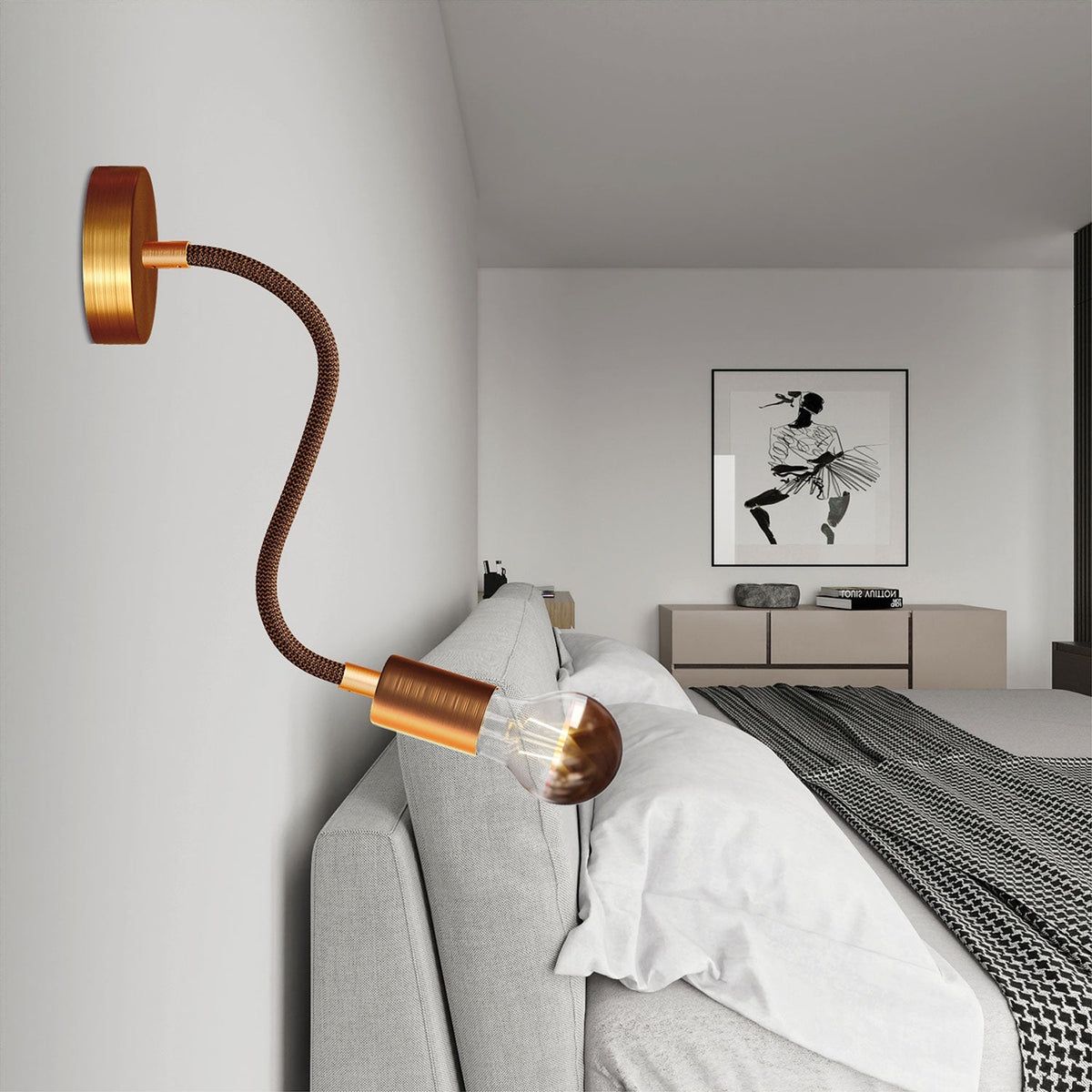 Flex 30 Lampe mit Drop-Glühbirne - Satiniertes Kupfer – Ansicht 2