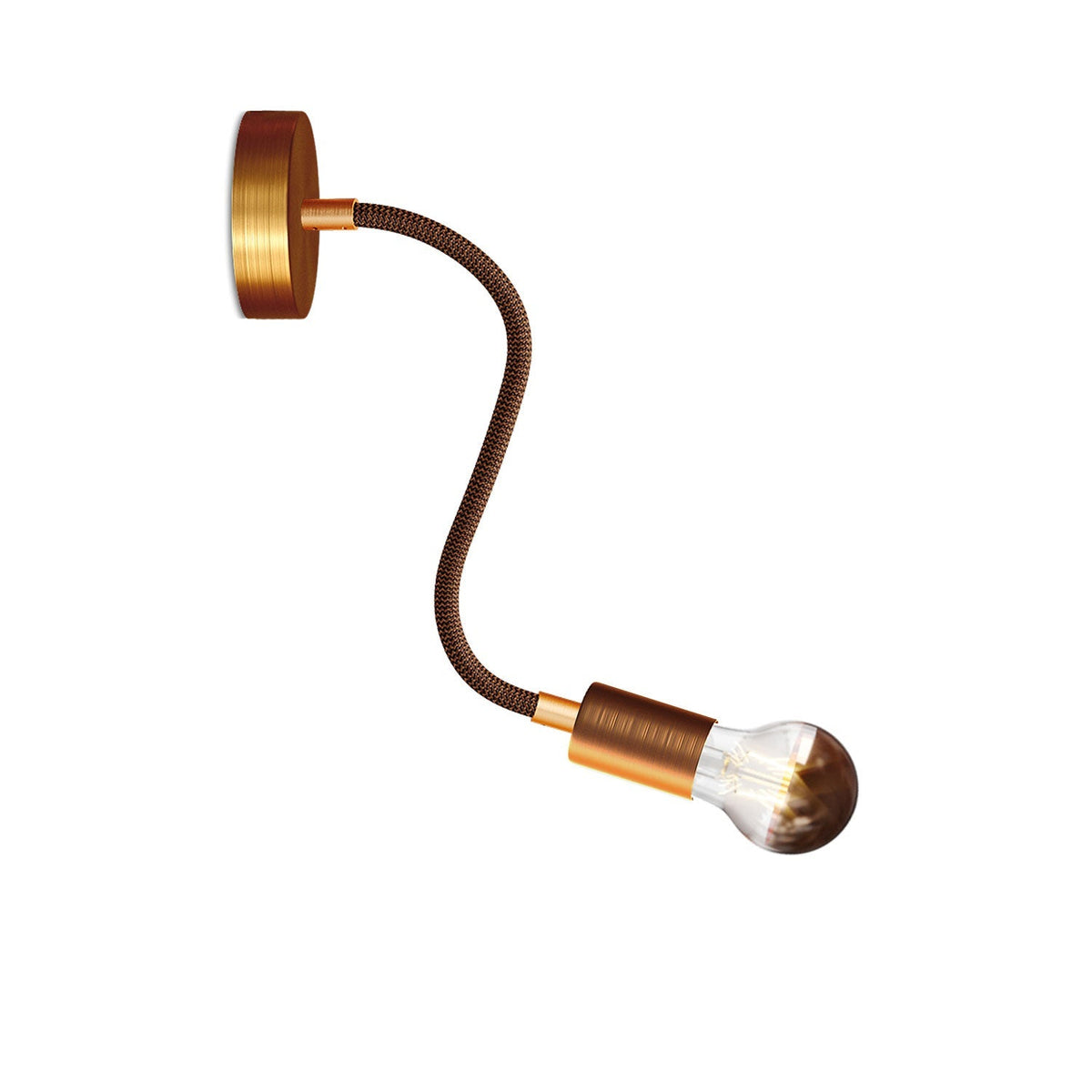 Flex 30 Lampe mit Drop-Glühbirne - Satiniertes Kupfer