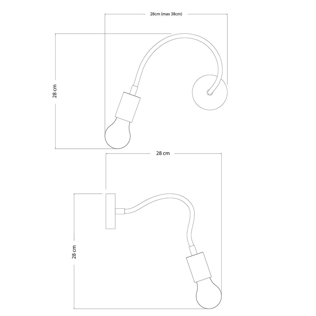 Flex 30 Lampe mit Drop-Glühbirne - Satiniertes Kupfer – Ansicht 4