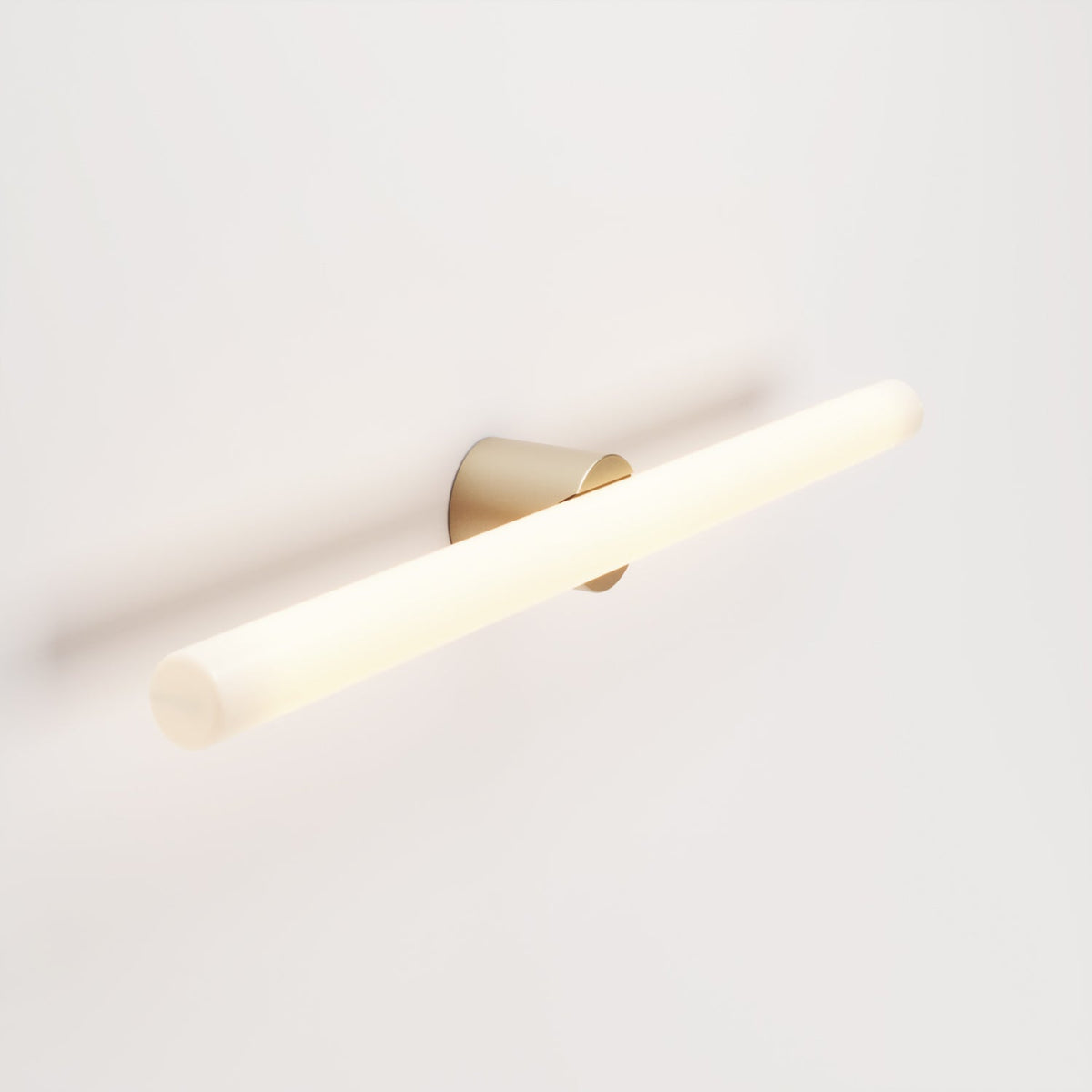 Wand- oder Deckenleuchte aus Metall mit linearer LED-Lampe S14d – Satiniert Bronze