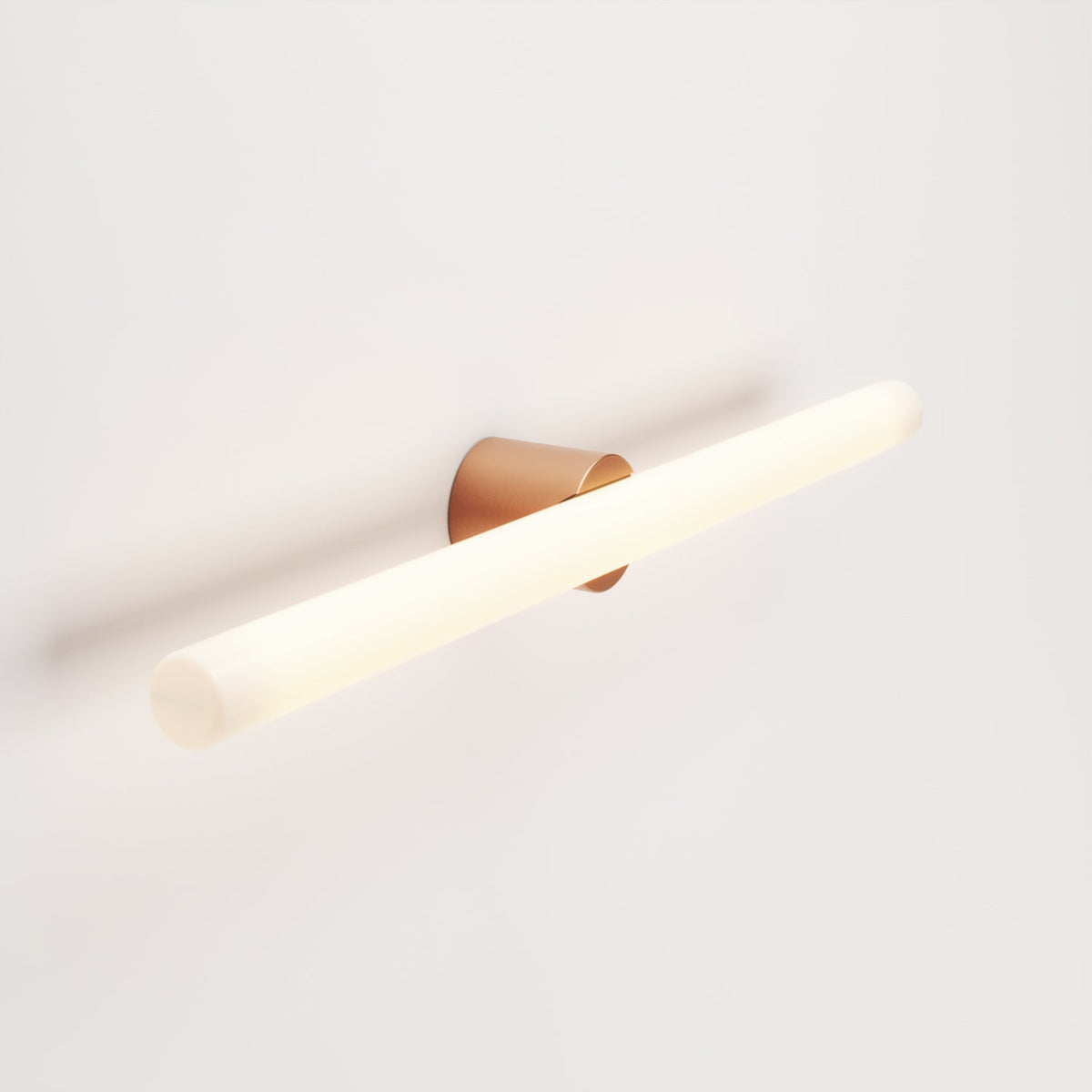Wand- oder Deckenleuchte aus Metall mit linearem LED-Leuchtmittel S14d – Satiniertes Kupfer