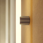 Metalllampe für Wand oder Decke mit linearem LED-Leuchtmittel S14d – Satin-Titan – Ansicht 3
