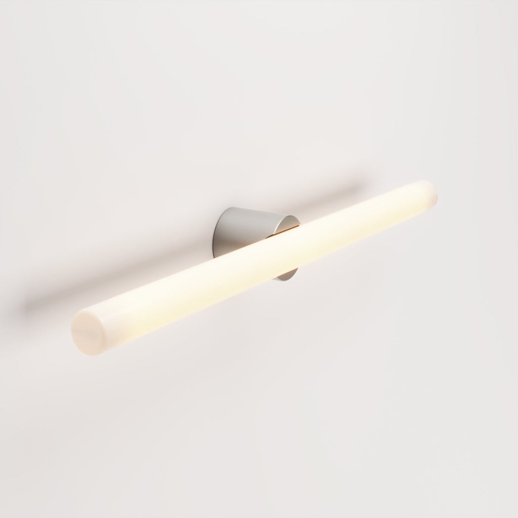 Metalllampe für Wand oder Decke mit linearem LED-Leuchtmittel S14d – Satin-Titan