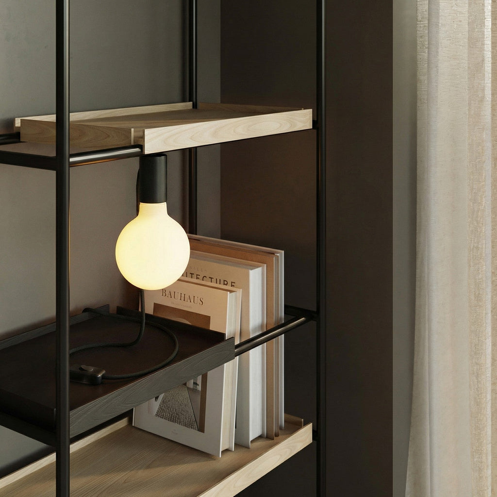 Magnetische Plug-in-Lampe mit E27-Fassung - Schwarz – Ansicht 2