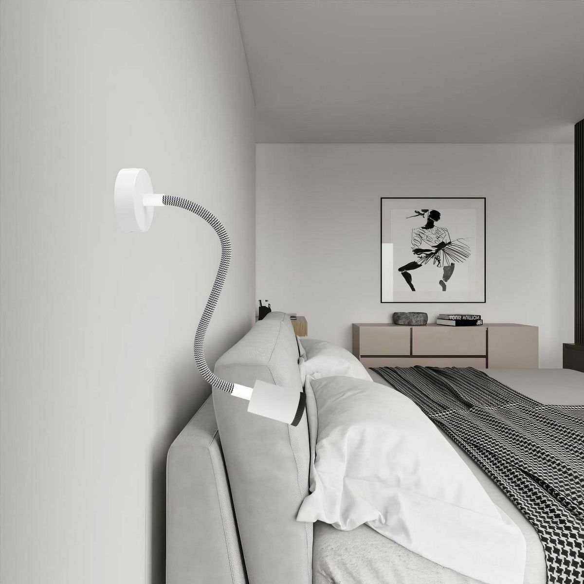 Mini Spot SPOTLIGHT GU1d0 Flex 30 für Wand und Decke - Mattweiß – Ansicht 2