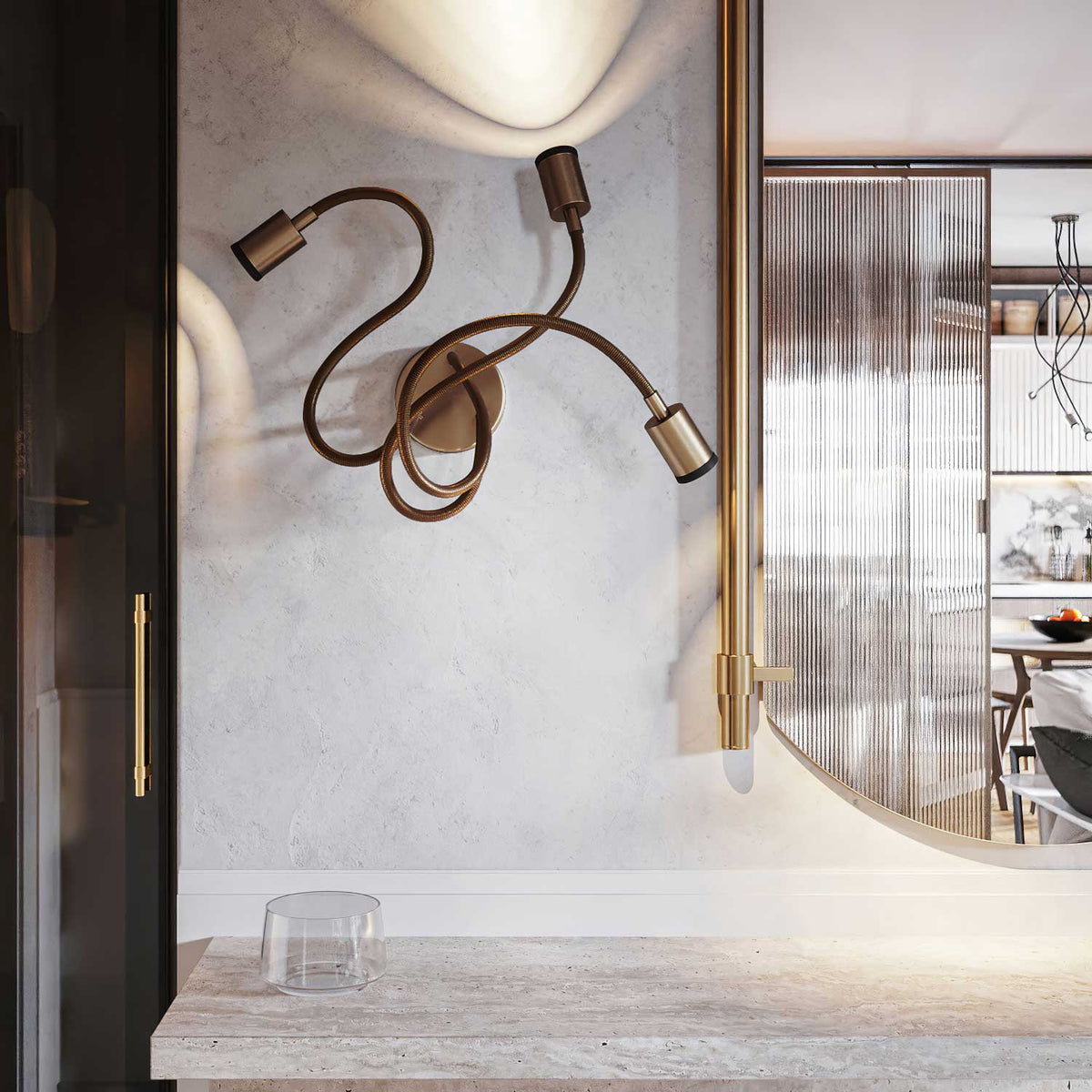 Mini-Spotlight SPOTLIGHT GU1d0 Flex 60 Wand- und Deckenlampe - Satinbronze – Ansicht 2