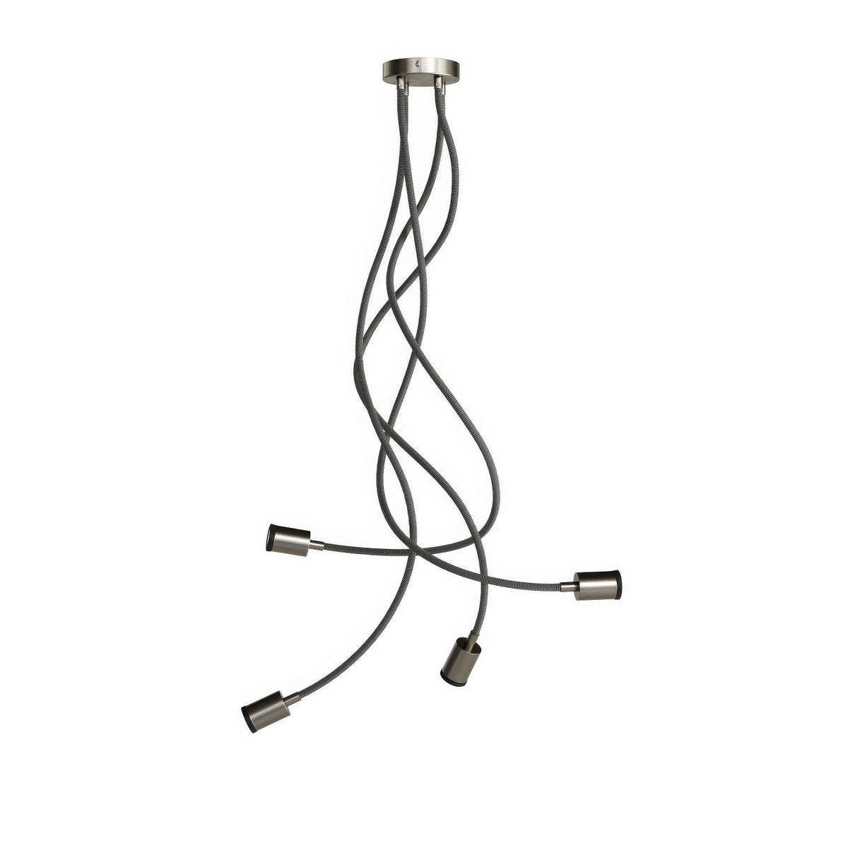 Mini-Strahler Lampe SPOTLIGHT GU1d0 Flex 90 für Decke – Satin Titan