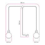 Plug-in-Lampe für den Außenbereich Modulair IP65 mit 2 Pendeln, bruchsicheren Unbreak-a-Ball-Lampenschirmen und SM04-Kabel – Ansicht 5
