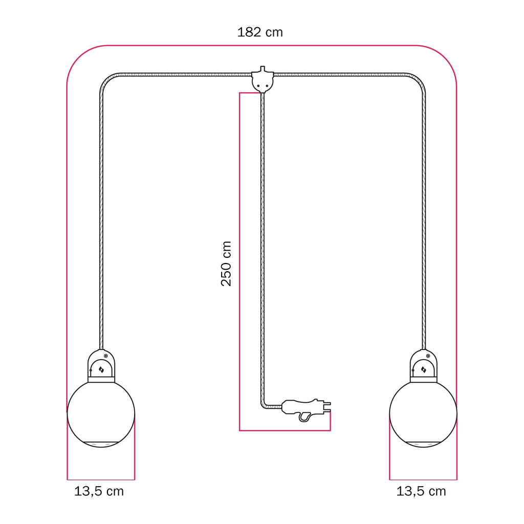 Modulair Outdoor-Stringlight IP65 mit 2 Abhängern, Unbreak-a-Ball bruchsichere Schirme und SM09 Kabel – Ansicht 5