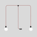 Modulair Outdoor-Stringlight IP65 mit 2 Abhängern, Unbreak-a-Ball bruchsichere Schirme und SM09 Kabel