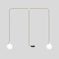 Modulair Outdoor Plug-in-Leuchte IP65 mit 2-fachem Abgang und unzerbrechlichen Unbreak-a-Ball-Lampenschirmen sowie Kabel SN06