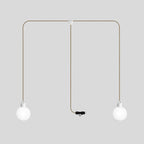 Modulair Outdoor Plug-in-Leuchte IP65 mit 2-fachem Abgang und unzerbrechlichen Unbreak-a-Ball-Lampenschirmen sowie Kabel SN06