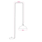 Tragbare Outdoor-Lampe Snake mit Harbour-Schirm, 5 m Textilkabel, IP65 wasserdichte Fassung – Petrol – Ansicht 5