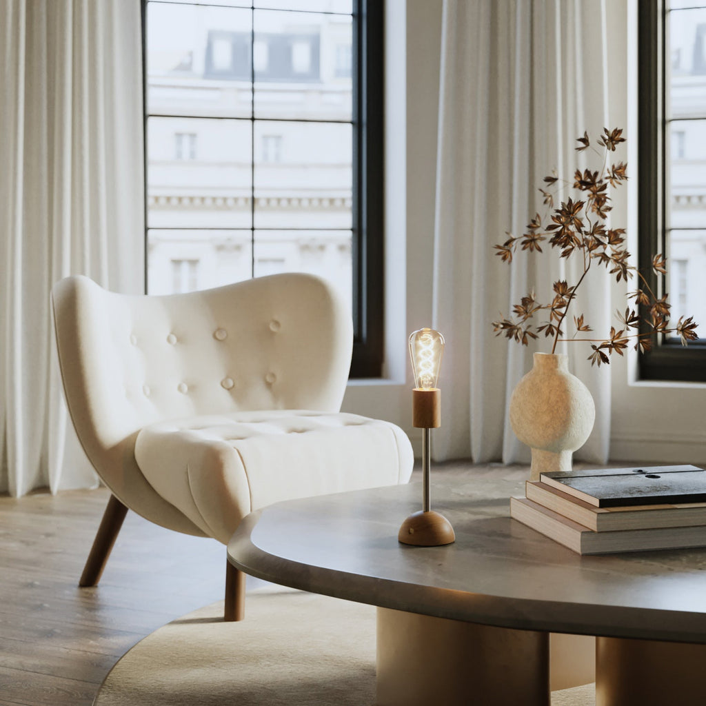 Tragbare, wiederaufladbare Cabless02-Lampe mit goldener Edison-Glühbirne – Neutral – Ansicht 2