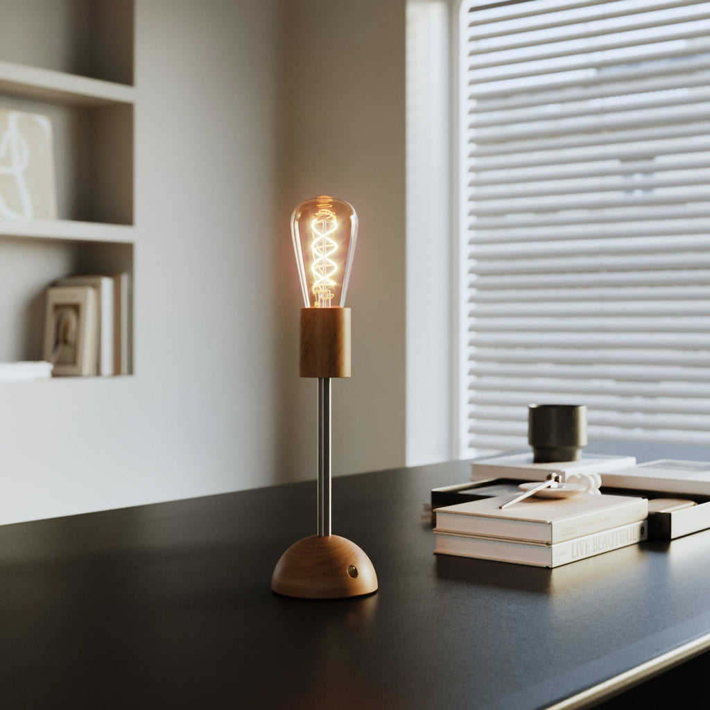 Tragbare, wiederaufladbare Cabless02-Lampe mit goldener Edison-Glühbirne – Neutral – Ansicht 4