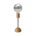 Tragbare, wiederaufladbare Lampe Cabless02 mit Globe-Leuchtmittel, Halbkugel Silber – Neutral