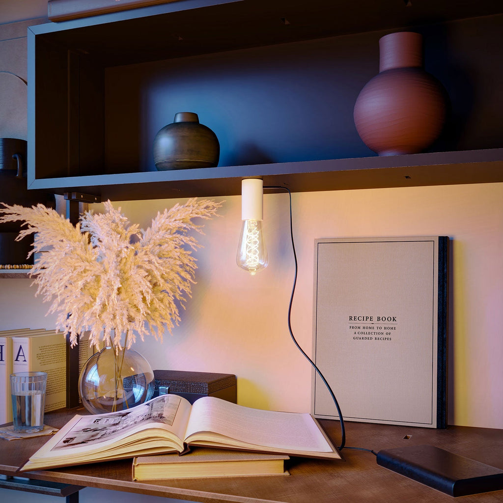 Tragbare Lampe in Geschenkverpackung SI! mit 5 Volt – Mattweiß – Ansicht 4