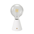 Tragbare, wiederaufladbare Cabless01-Lampe mit G125-Globe-Lampe - Weiß