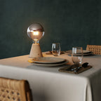 Tragbare, wiederaufladbare Lampe Cabless01 mit Halbglobe-Silberbirne – Neutral – Ansicht 4
