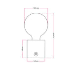 Tragbare, wiederaufladbare Cabless03-Lampe mit Globe G125 Leuchtmittel – Neutral – Ansicht 5