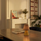 Tragbare, wiederaufladbare Lampe Cabless11 mit Tropfenlampe und Lampenschirm - Safran – Ansicht 4