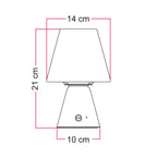 Tragbare, wiederaufladbare Lampe Cabless11 mit Tropfenlampe und Lampenschirm - Safran – Ansicht 6