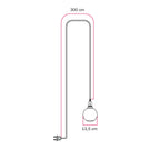 Tragbare Snake-Leuchte mit Schalter am Lampenhalter, Stecker, bruchsicherem Unbreak-a-Ball-Schirm und RZ10-Kabel – Ansicht 5