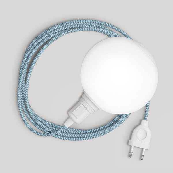 Tragbare Snake-Lampe mit Schalter an der Fassung, Stecker, bruchsicherem Unbreak-a-Ball-Schirm und Kabel RZ11