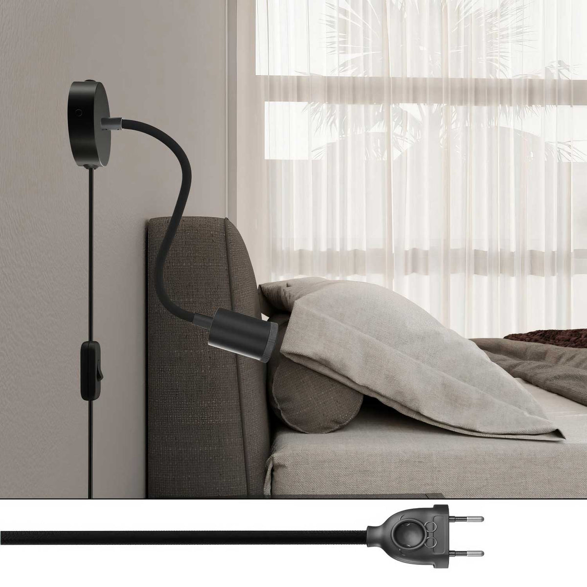 Licht Spostaluce Flex 30 verstellbar mit Spots GU1d0 - Schwarz – Ansicht 2