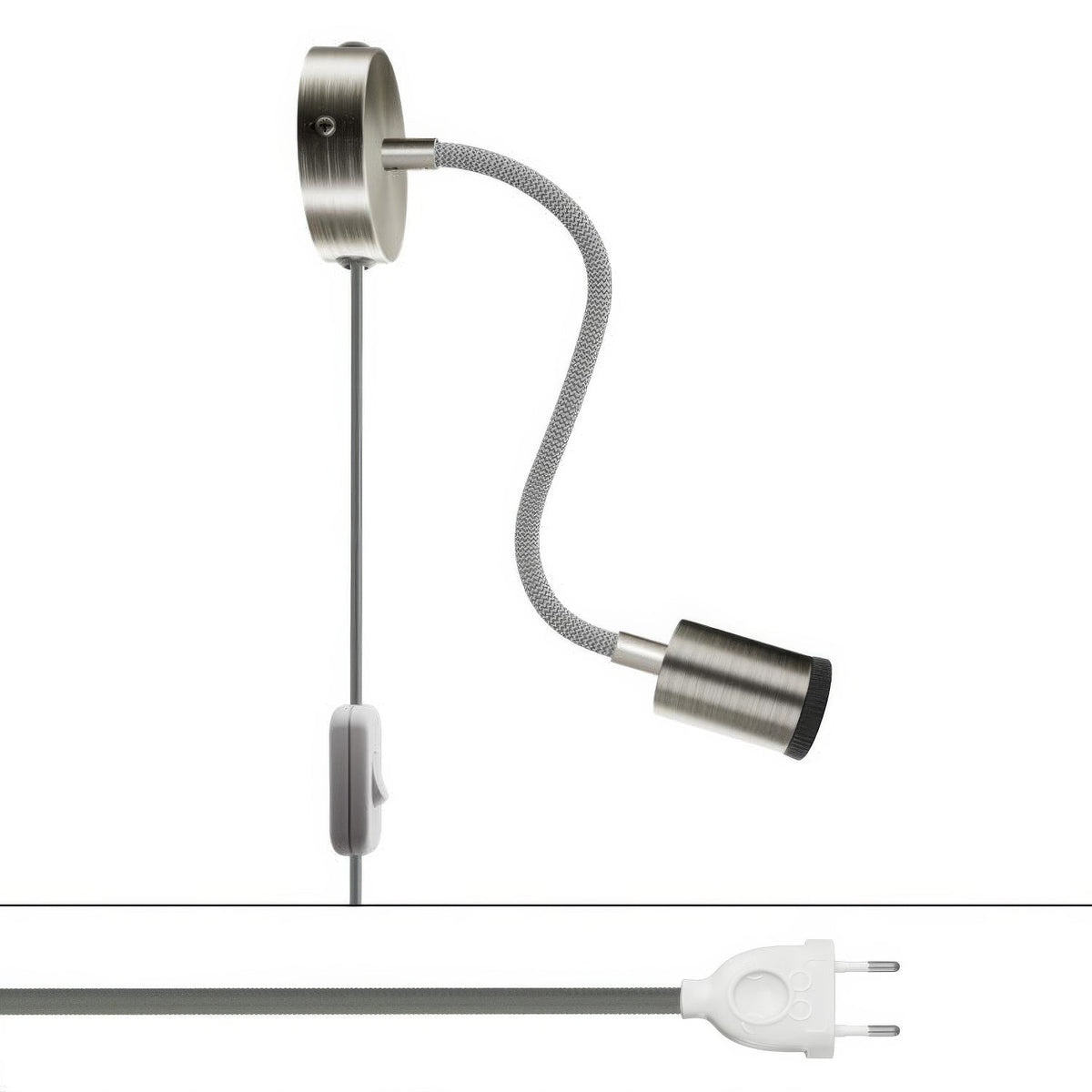 Lampe Spostaluce Flex 30 schwenkbar mit GU1d0 Spots - Satiniertes Titan
